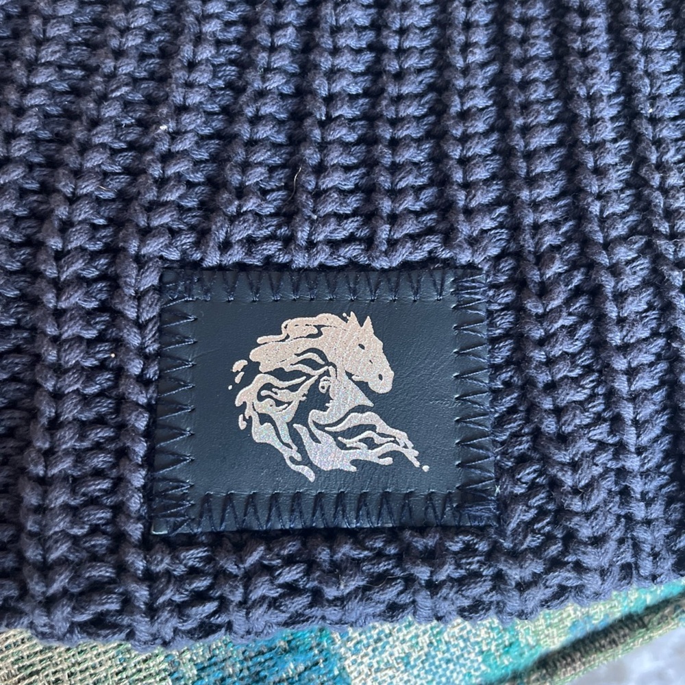 Love my melon Blue Knit Beanie